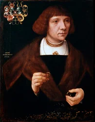 Portrait masculin avec bagues