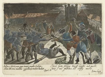 Combat entre étudiants et soldats