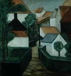 Composition 5, paysage avec une route