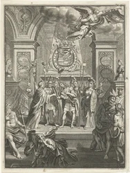 Marie Stuart remet le bâton de commandement à Guillaume III