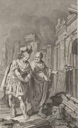 Scipion Émilien devant les ruines de Carthage en compagnie de Polybe, 1797