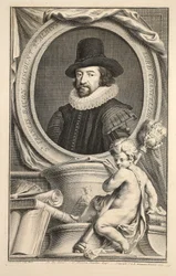 Portrait de Francis Bacon, Vicomte de St Albans, illustration tirée de 