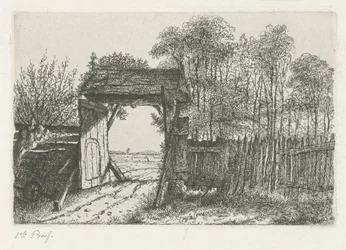 Porte de ferme ouverte