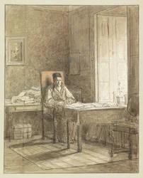 Portrait de Gerrit Lamberts, assis dans un fauteuil au Cabinet des estampes