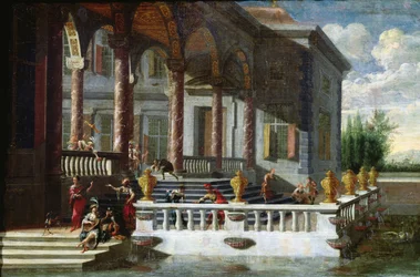 Palais italien avec galerie et terrasse