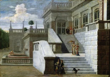 Palais italien avec escaliers
