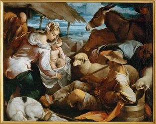 Adoration des bergers (peinture sur toile)