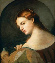 Portrait de jeune femme de profil