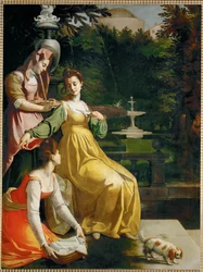 Susanna dans le bain (peinture sur toile)