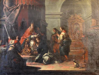 French :  Le Baptême de saint Daniel par saint Prosdocime de Padoue Le Baptême de saint Daniel par saint Prosdocime de Padoue