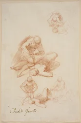 Quatre études pour le martyre de Saint Licerius