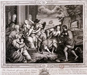 Les bergers offrant des cadeaux au Christ, 1733