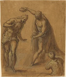 Esquisse pour un Baptême du Christ