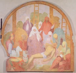 Déposition, lunette du cycle de fresques de la Passion, 1523-6