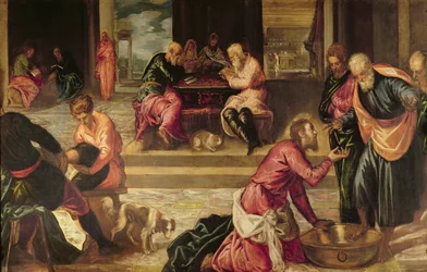 Le Christ lavant les pieds des disciples