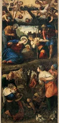 Nativité et adoration des bergers (peinture sur toile)