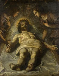 Le Christ mort avec deux anges