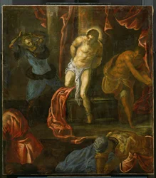 La flagellation du Christ (peinture sur toile)