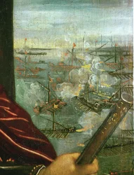 La bataille navale de Lépante, vers 1578 (huile sur toile)