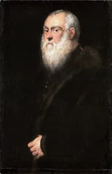 Allemand : Bildnis eines weißbärtigen Mannes Portrait du roi Sigismond II Auguste (1520-1572)