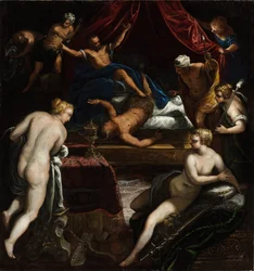 Hercule expulse le faune du lit d