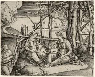 La Sainte Famille avec sainte Élisabeth et le jeune Jean