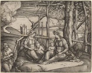 Sainte Famille avec Sainte Élisabeth et le petit Saint Jean-Baptiste