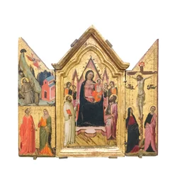Madone et Enfant en majesté avec des saints et des anges, vers 1320-1325