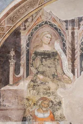 Allégorie de la Rhétorique, probablement Isocrate ou Démosthène (fresque)