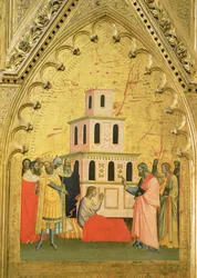 Saint Matthieu ressuscitant un jeune homme, du retable de Saint Matthieu et scènes de sa vie, c.1367-70
