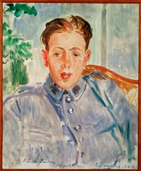 Francis Poulenc, composer (painting on canvas)