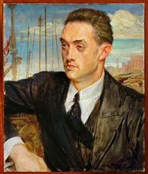 Henry de Montherlant, poète (peinture sur toile)