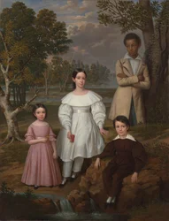 Bélizaire et les enfants Frey, vers 1837 (huile sur toile)