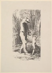 Bûcheron faisant un fagot, 1853