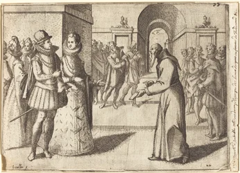 Un Capucin apportant les remerciements du roi de Bavière [recto]