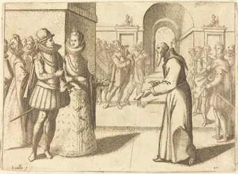 Un Capucin apportant les remerciements du roi de Bavière