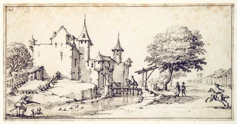 Un château avec pont-levis