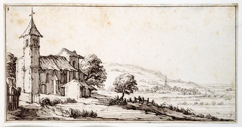 Un paysage fluvial près de Nancy, avec l