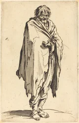 Mendiant avec tête et pieds nus