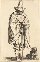Mendiant avec chien