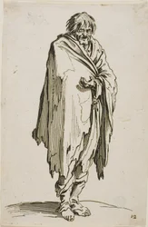 Mendiant sans chapeau ni chaussures, planche douze de Les mendiants