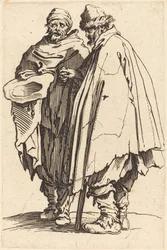 Mendiant aveugle et compagnon