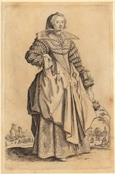 Dame au col de dentelle, planche 8 de la série « La Noblesse »