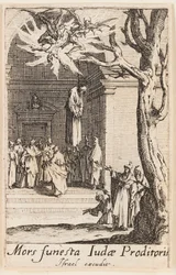 Mort de Judas, quatorzième planche des Martyres des Apôtres