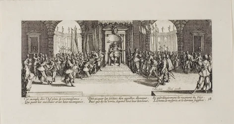 Distribution des récompenses, planche dix-huit de Les Misères de la guerre