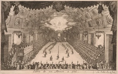 Le duc Charles IV arrivant à pied, de Combat à la Barrière