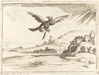 Aigle perdant une vieille plume, 1628