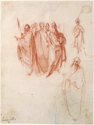 Études de personnages [recto] ; croquis de personnages [verso]