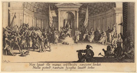Le lavage des pieds, feuille 1 de la série « La Grande Passion »