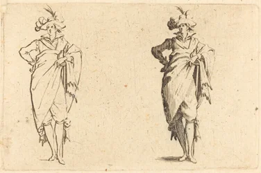 Gentleman vu de face avec la main sur la hanche, vers 1622